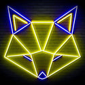 ADVPRO Origami Wolf Head Ultra-Bright LED Neon Sign fn-i4103 - Blue & Yellow