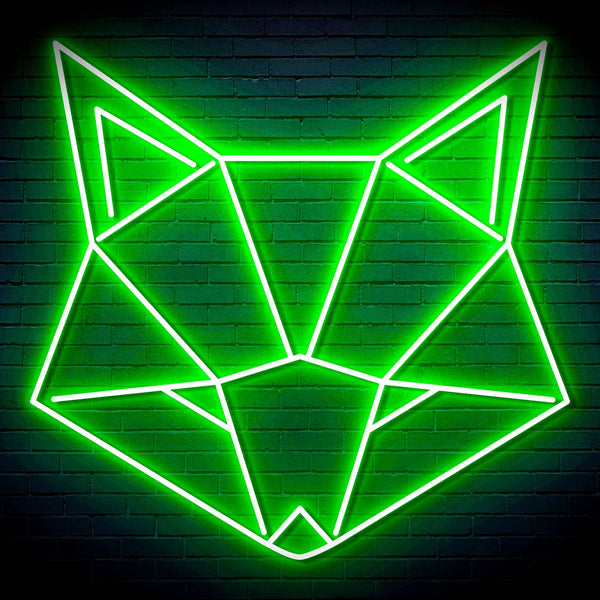 ADVPRO Origami Wolf Head Ultra-Bright LED Neon Sign fn-i4103 - Golden Yellow