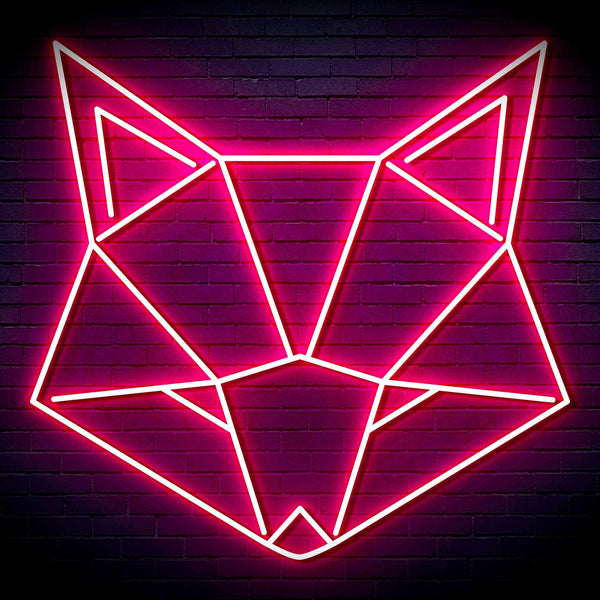 ADVPRO Origami Wolf Head Ultra-Bright LED Neon Sign fn-i4103 - Pink