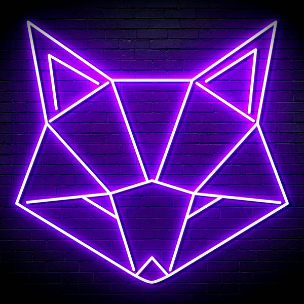 ADVPRO Origami Wolf Head Ultra-Bright LED Neon Sign fn-i4103 - Purple