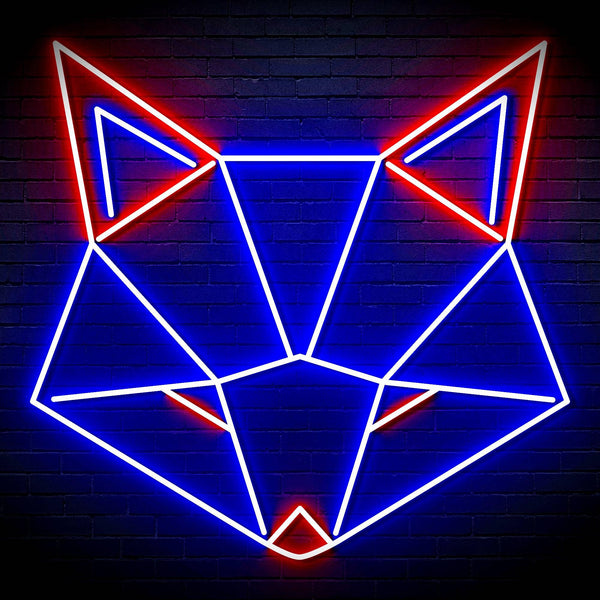 ADVPRO Origami Wolf Head Ultra-Bright LED Neon Sign fn-i4103 - Red & Blue