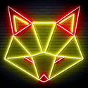 ADVPRO Origami Wolf Head Ultra-Bright LED Neon Sign fn-i4103 - Red & Yellow