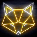 ADVPRO Origami Wolf Head Ultra-Bright LED Neon Sign fn-i4103 - White & Golden Yellow