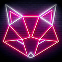 ADVPRO Origami Wolf Head Ultra-Bright LED Neon Sign fn-i4103 - White & Pink