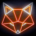 ADVPRO Origami Wolf Head Ultra-Bright LED Neon Sign fn-i4103 - White & Orange