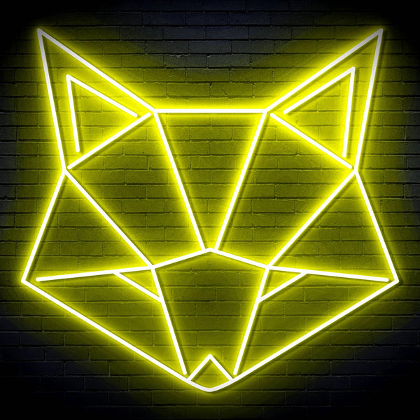 ADVPRO Origami Wolf Head Ultra-Bright LED Neon Sign fn-i4103 - Yellow