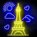 ADVPRO The Eiffel Tower Ultra-Bright LED Neon Sign fn-i4104 - Blue & Yellow