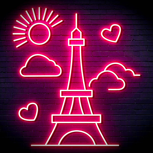 ADVPRO The Eiffel Tower Ultra-Bright LED Neon Sign fn-i4104 - Pink