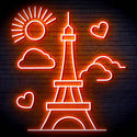 ADVPRO The Eiffel Tower Ultra-Bright LED Neon Sign fn-i4104 - Orange