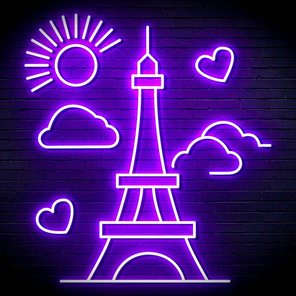 ADVPRO The Eiffel Tower Ultra-Bright LED Neon Sign fn-i4104 - Purple