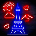 ADVPRO The Eiffel Tower Ultra-Bright LED Neon Sign fn-i4104 - Red & Blue