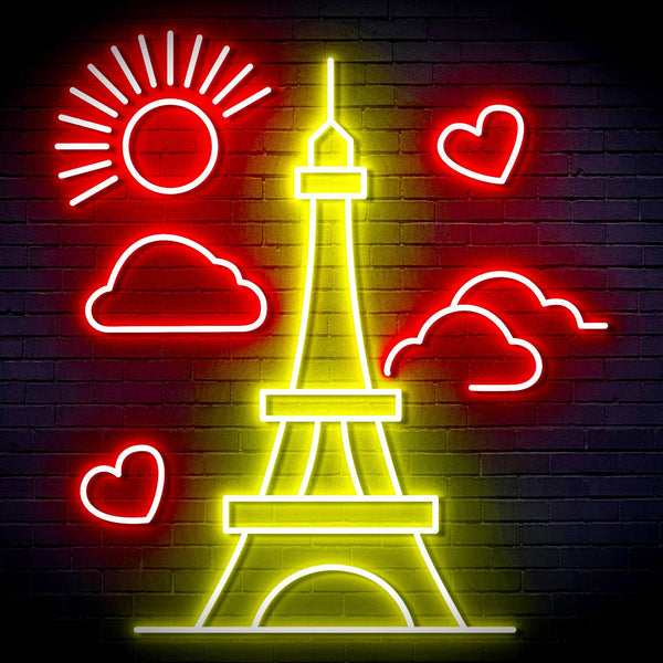 ADVPRO The Eiffel Tower Ultra-Bright LED Neon Sign fn-i4104 - Red & Yellow