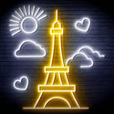 ADVPRO The Eiffel Tower Ultra-Bright LED Neon Sign fn-i4104 - White & Golden Yellow