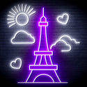 ADVPRO The Eiffel Tower Ultra-Bright LED Neon Sign fn-i4104 - White & Purple