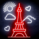 ADVPRO The Eiffel Tower Ultra-Bright LED Neon Sign fn-i4104 - White & Red