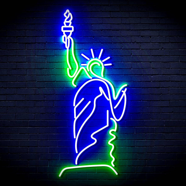 ADVPRO The Statue of Liberty Ultra-Bright LED Neon Sign fn-i4105 - Green & Blue