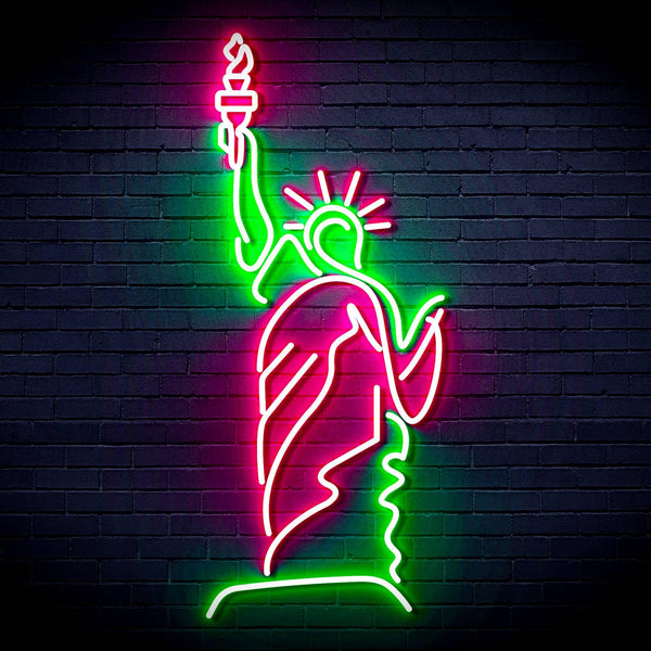 ADVPRO The Statue of Liberty Ultra-Bright LED Neon Sign fn-i4105 - Green & Pink