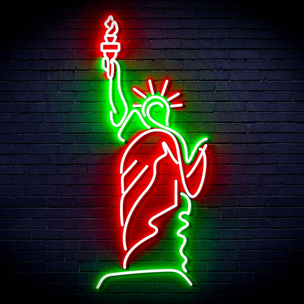 ADVPRO The Statue of Liberty Ultra-Bright LED Neon Sign fn-i4105 - Green & Red