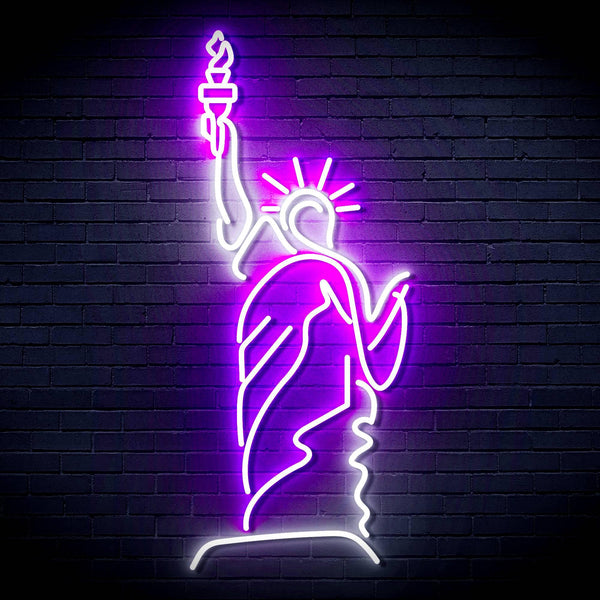 ADVPRO The Statue of Liberty Ultra-Bright LED Neon Sign fn-i4105 - White & Purple