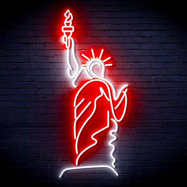 ADVPRO The Statue of Liberty Ultra-Bright LED Neon Sign fn-i4105 - White & Red