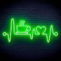 ADVPRO Heartbeat with Coffee and Heart Ultra-Bright LED Neon Sign fn-i4106 - Golden Yellow