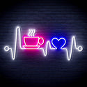 ADVPRO Heartbeat with Coffee and Heart Ultra-Bright LED Neon Sign fn-i4106 - Multi-Color 7
