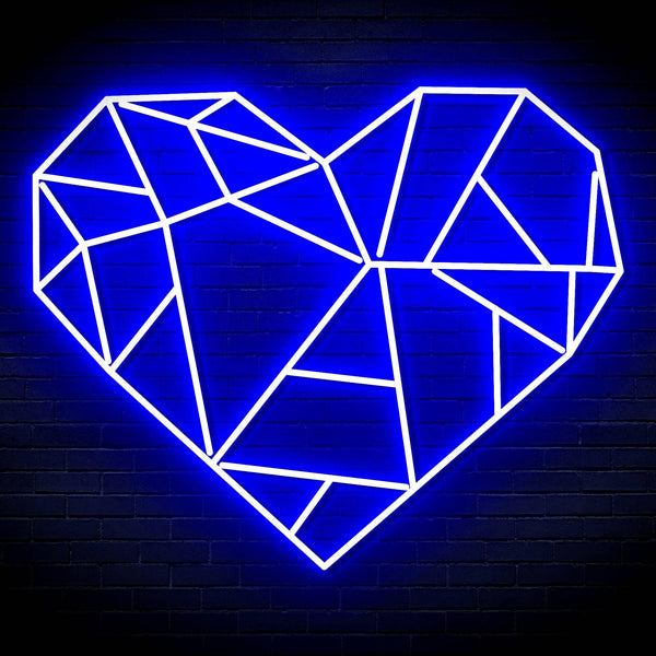ADVPRO Origami Heart Ultra-Bright LED Neon Sign fn-i4107 - Blue