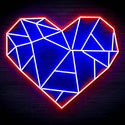 ADVPRO Origami Heart Ultra-Bright LED Neon Sign fn-i4107 - Blue & Red