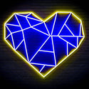 ADVPRO Origami Heart Ultra-Bright LED Neon Sign fn-i4107 - Blue & Yellow