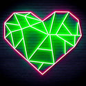 ADVPRO Origami Heart Ultra-Bright LED Neon Sign fn-i4107 - Green & Pink