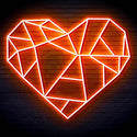 ADVPRO Origami Heart Ultra-Bright LED Neon Sign fn-i4107 - Orange