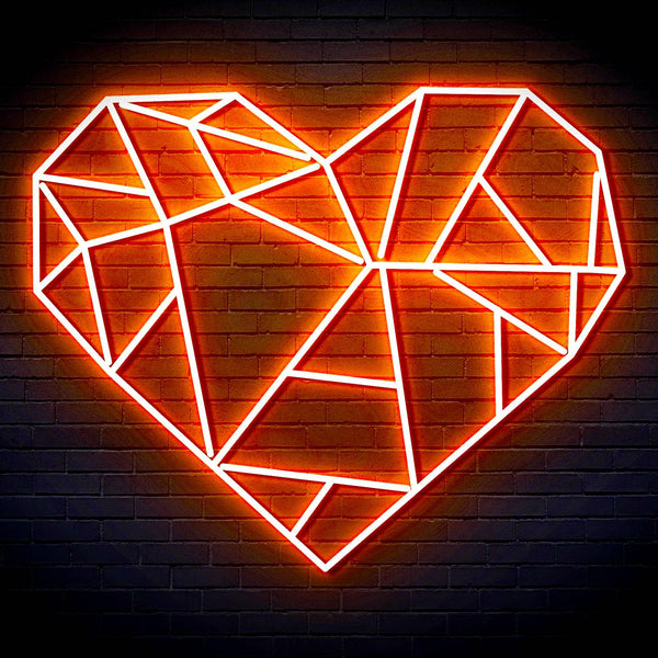 ADVPRO Origami Heart Ultra-Bright LED Neon Sign fn-i4107 - Orange