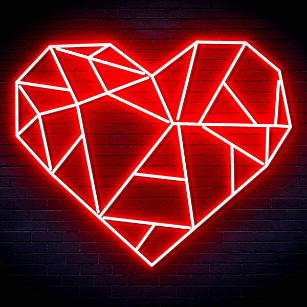 ADVPRO Origami Heart Ultra-Bright LED Neon Sign fn-i4107 - Red