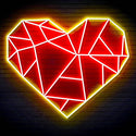 ADVPRO Origami Heart Ultra-Bright LED Neon Sign fn-i4107 - Red & Yellow