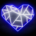 ADVPRO Origami Heart Ultra-Bright LED Neon Sign fn-i4107 - White & Blue