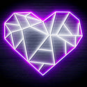ADVPRO Origami Heart Ultra-Bright LED Neon Sign fn-i4107 - White & Purple