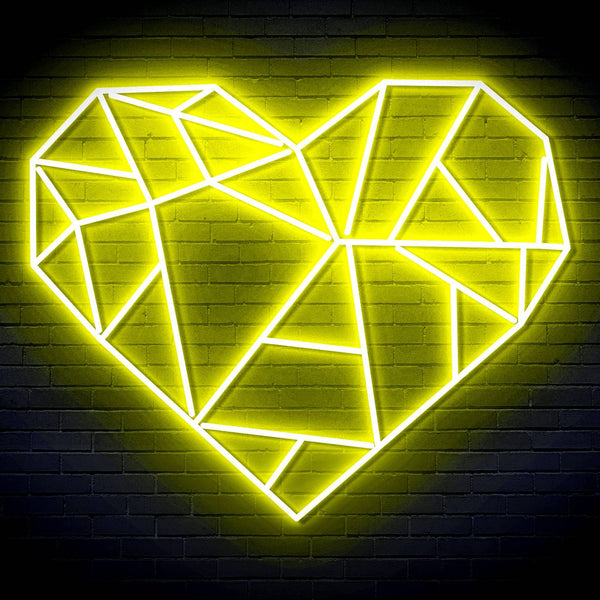ADVPRO Origami Heart Ultra-Bright LED Neon Sign fn-i4107 - Yellow