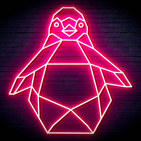ADVPRO Origami Penguin Ultra-Bright LED Neon Sign fn-i4108 - Pink