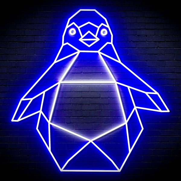 ADVPRO Origami Penguin Ultra-Bright LED Neon Sign fn-i4108 - White & Blue