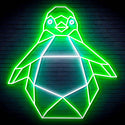ADVPRO Origami Penguin Ultra-Bright LED Neon Sign fn-i4108 - White & Green