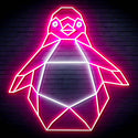 ADVPRO Origami Penguin Ultra-Bright LED Neon Sign fn-i4108 - White & Pink