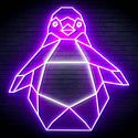 ADVPRO Origami Penguin Ultra-Bright LED Neon Sign fn-i4108 - White & Purple