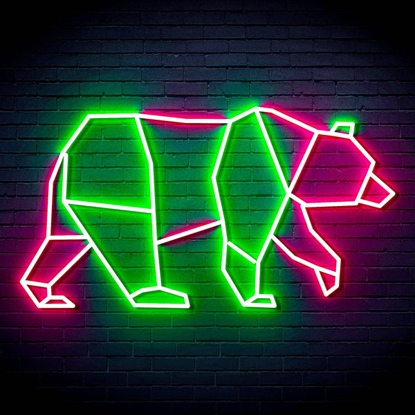 ADVPRO Origami Beer Ultra-Bright LED Neon Sign fn-i4109 - Green & Pink