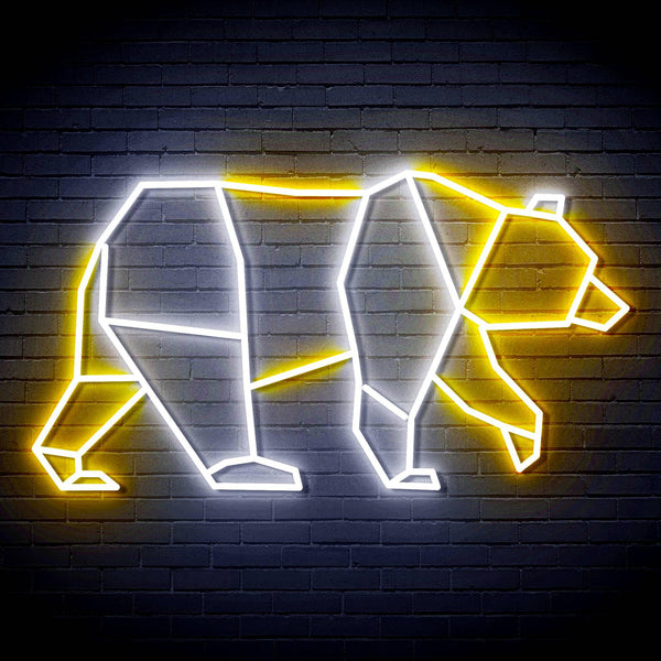 ADVPRO Origami Beer Ultra-Bright LED Neon Sign fn-i4109 - White & Golden Yellow