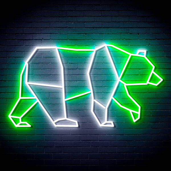 ADVPRO Origami Beer Ultra-Bright LED Neon Sign fn-i4109 - White & Green