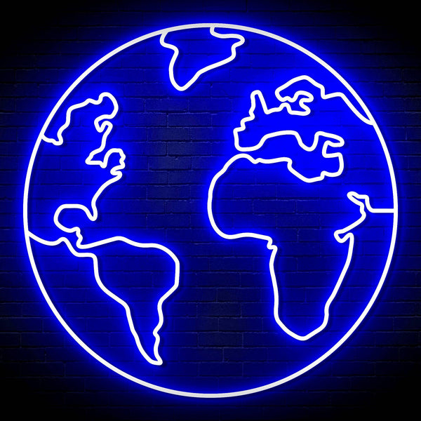 ADVPRO Earth Globe Ultra-Bright LED Neon Sign fn-i4110 - Blue