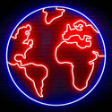 ADVPRO Earth Globe Ultra-Bright LED Neon Sign fn-i4110 - Blue & Red