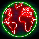 ADVPRO Earth Globe Ultra-Bright LED Neon Sign fn-i4110 - Green & Red