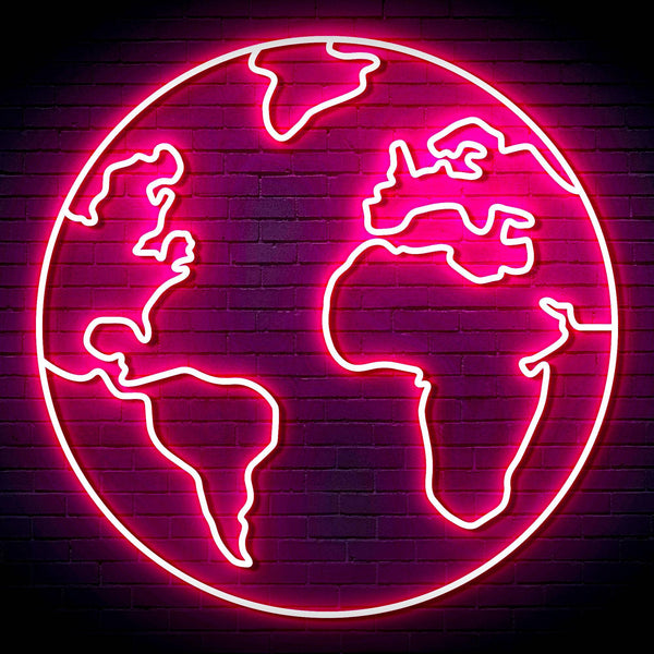 ADVPRO Earth Globe Ultra-Bright LED Neon Sign fn-i4110 - Pink