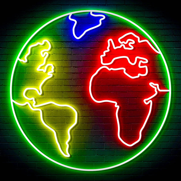 ADVPRO Earth Globe Ultra-Bright LED Neon Sign fn-i4110 - Multi-Color 7